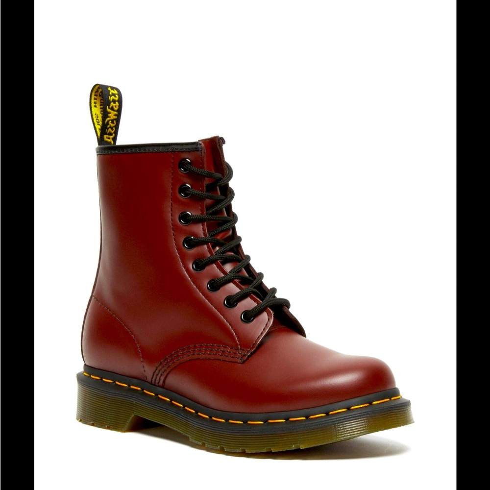 Dr. Martens cherry lace up boots